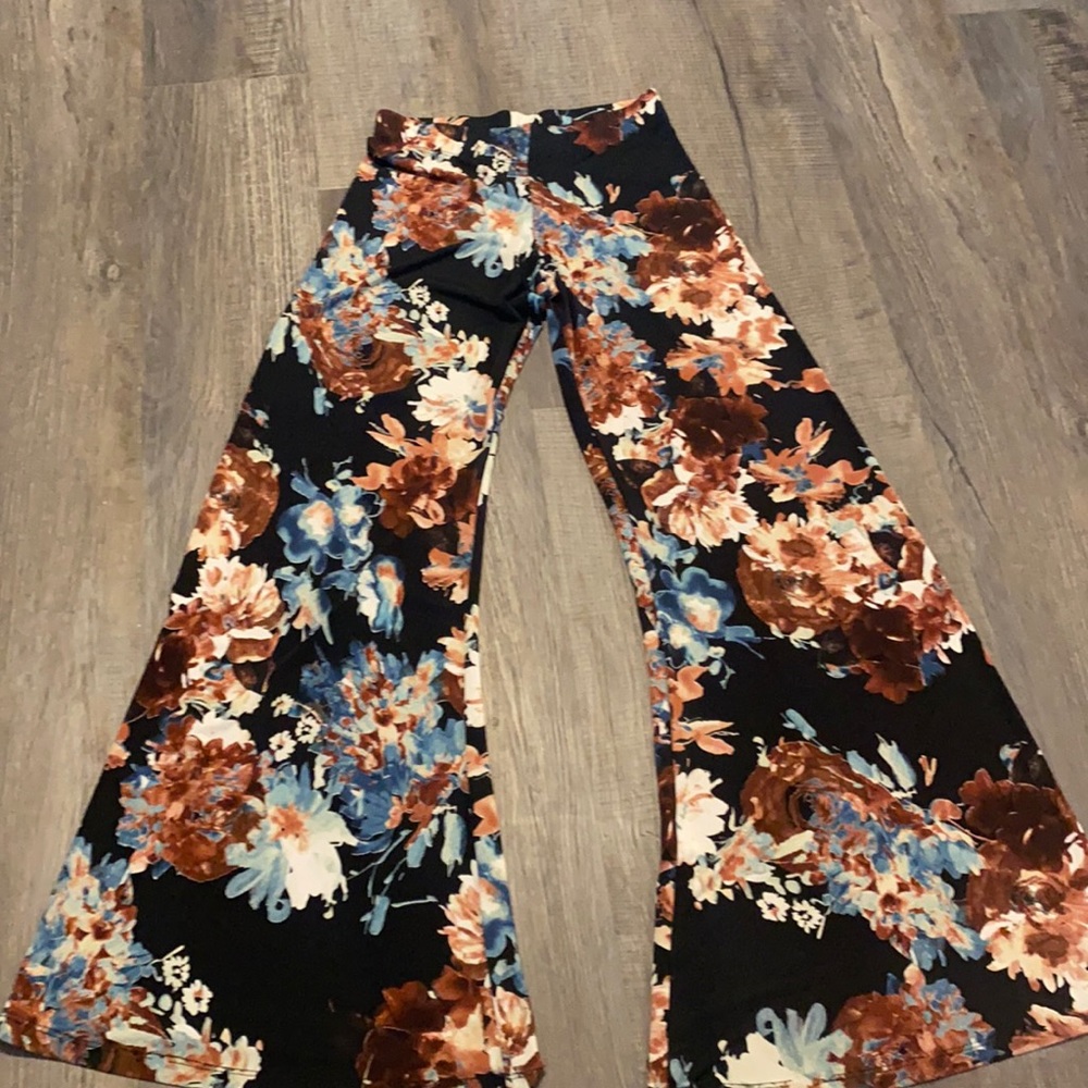 flare dressy flower pants